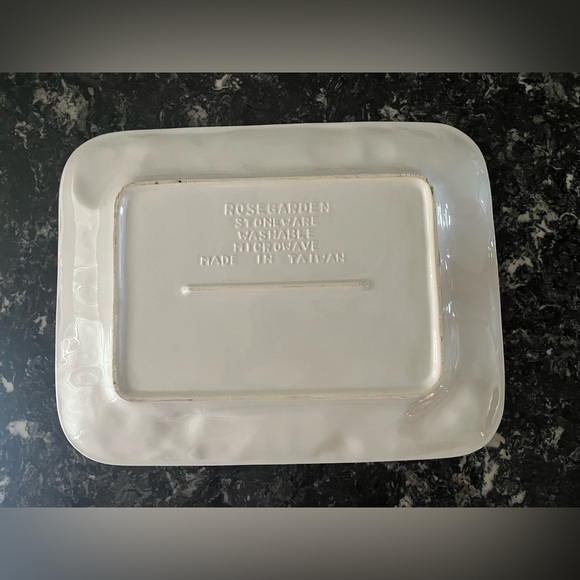 ROSEGARDEN Stoneware White Grape 🍇 Large Serving Tray - Picture 3 of 8